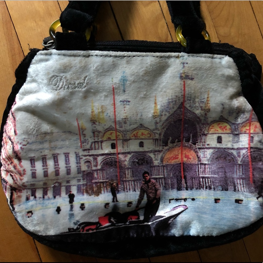 Rare Diesel Vintage Purse: Velvet Scene of Venice